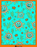 Whimsical Sea Turtle Aqua Marine Life Rug