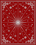Crimson White Starburst Snowflake Bloom Rug
