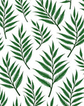 Deep Green Fern Foliage Repeat Rug