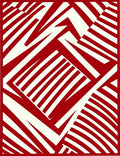 Bold Red Intersecting Lines Rug