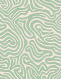 Mint Green Swirl Abstract Rug