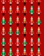 Holiday Nutcracker Red Green soldiers Rug