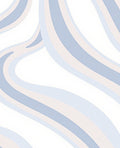 Abstract Pastel Wave Curves Rug