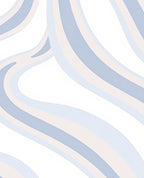 Abstract Pastel Wave Curves Rug