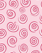 Pink Swirls Candy Cane Rug