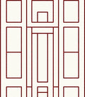 Crimson geometric abstract layout Rug