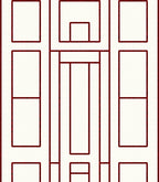 Crimson geometric abstract layout Rug