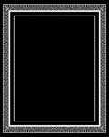 Monochromatic Geometric Deco Border Rug