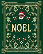 Festive Green Noel Santa Portrait Rug
