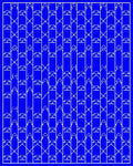 Vibrant Blue Bold Diamond Lattice Rug