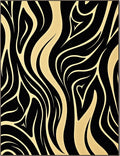 Bold Black Gold Zebra Stripes Rug