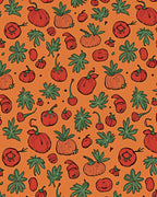 Autumn Harvest Pumpkin Tomato Arrangement Rug