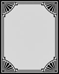 Art Deco Black White Sunburst Border Rug