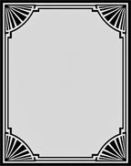 Art Deco Black White Sunburst Border Rug