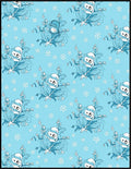 Blue Winter Snowman Scatter Rug