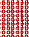 Crimson White Geometric Interlocking Lattice Rug