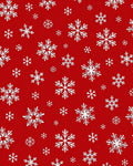 Festive Red Snowflake Scatter Rug
