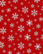 Festive Red Snowflake Scatter Rug