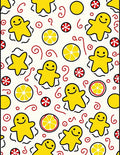 Whimsical Yellow Gingerbread Lemon Swirls Rug
