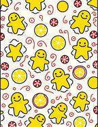 Whimsical Yellow Gingerbread Lemon Swirls Rug