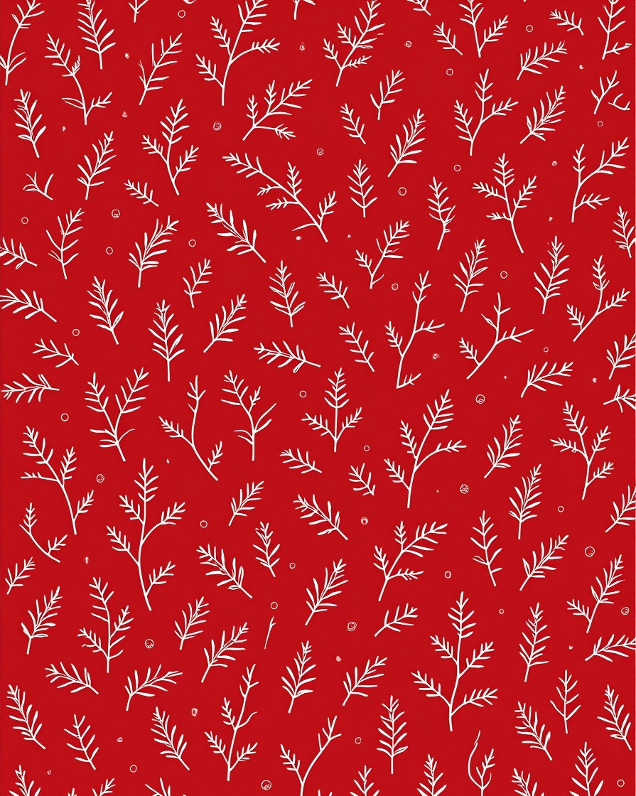 Red Sprig Botanical All-Over Rug