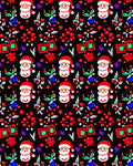 Festive Santa Claus Red Berry Repeat Rug