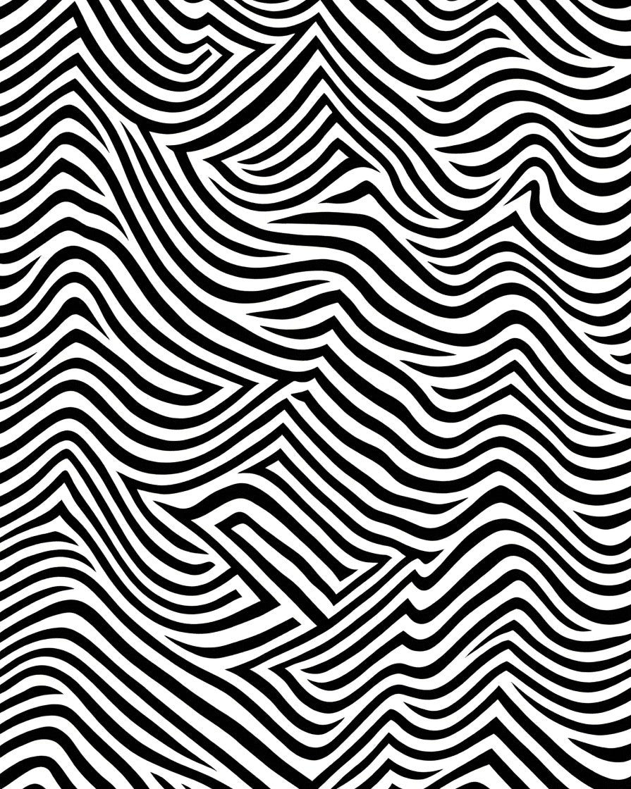 Abstract Black White Optical Illusion Rug