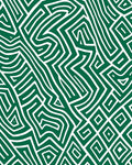 Emerald Green Interlocking Maze Rug