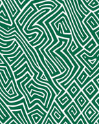 Emerald Green Interlocking Maze Rug