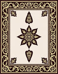 Elegant Dark Brown Floral Medallion Rug
