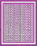 Pink Black Geometric Labyrinth Rug