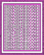 Pink Black Geometric Labyrinth Rug