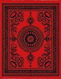 Bold Red Black Tribal Medallion Rug