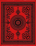 Bold Red Black Tribal Medallion Rug