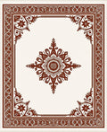 Rich Brown Central Medallion Floral Rug
