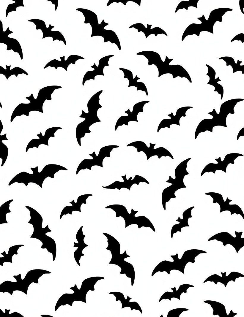 Nighttime Black Bat Scatter Rug