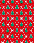 Christmas Tree Snowflake Red Pattern Rug