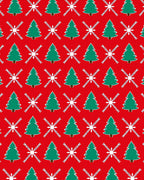 Christmas Tree Snowflake Red Pattern Rug