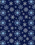 Winter Blue Snowflake Collage Rug