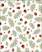Autumn Acorn Leaf Scatter Rug