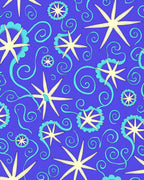 Star and Swirl Blue Cream Rug