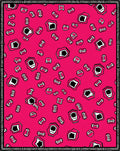 Pink Shield and Bar Scattered Rug