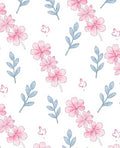 Pink and Blue Blossom Branches Rug