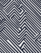 Bold Black White Linear Maze Rug