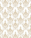 Classic Beige Formal Floral Damask Rug