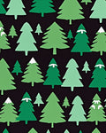Forest Green Snow-Capped Fir Trees Rug