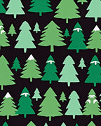 Forest Green Snow-Capped Fir Trees Rug