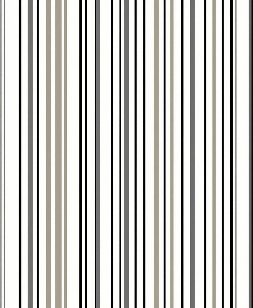 Modern Gray And Tan Stripe Rug