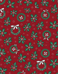 Christmas Holly Wreath Berry Garland Rug