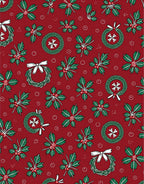 Christmas Holly Wreath Berry Garland Rug